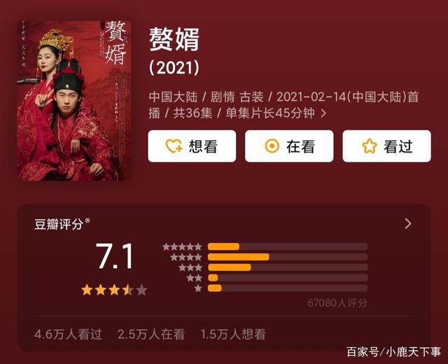 万人点评开分7.1！女权男权？看《赘婿》的我们又开始吃瓜